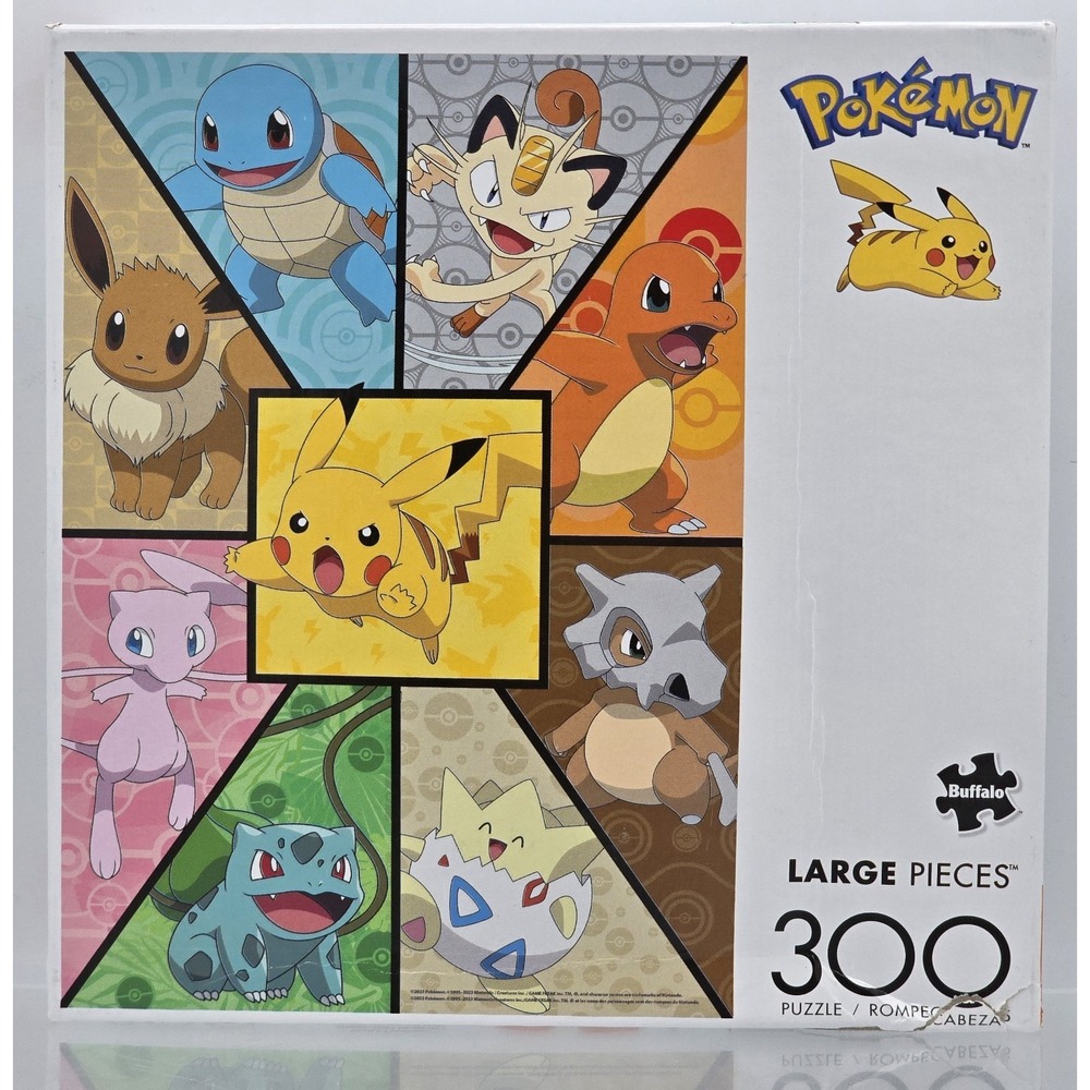 Buffalo Games Pokemon 300 Piece Jigsaw Puzzle Large Pieces Cartoons - Damage Box